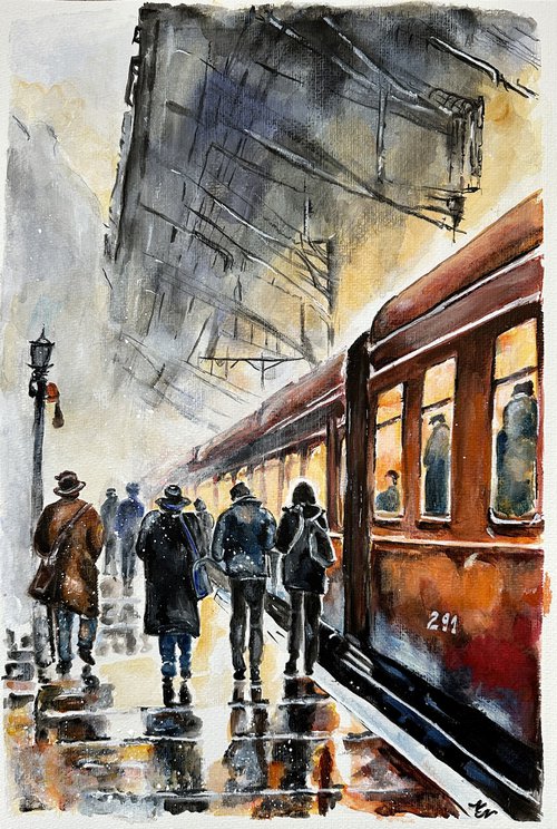 Day at the Train Station by Misty Lady - M. Nierobisz