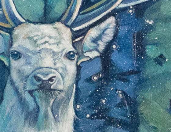 Frosty stag