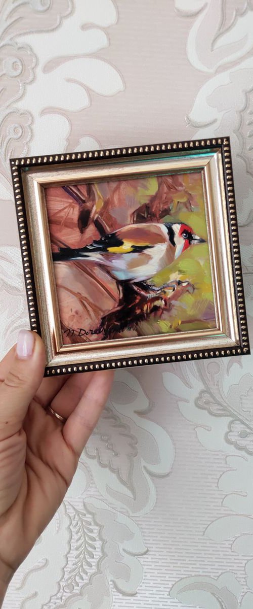 Goldfinch bird by Nataly Derevyanko