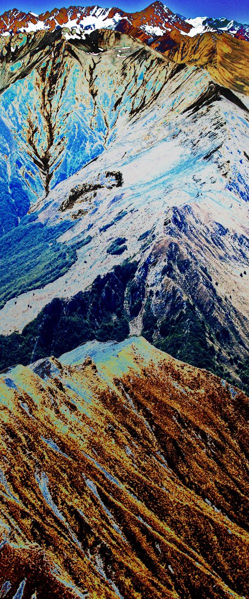 Natural Abstracts - Summery Southern Alps - Mini by Ken Skehan