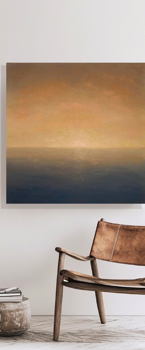 Zero Dawn, minimalist seascape by Alena Post