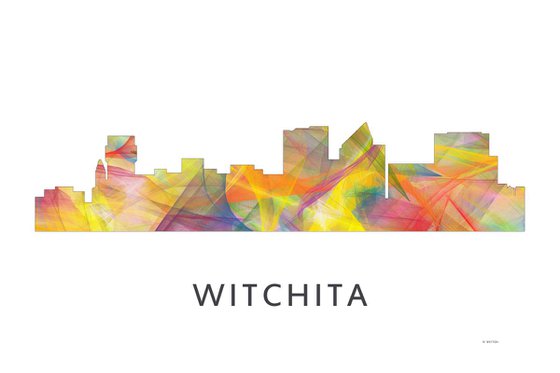 Witchita Kansas Skyline WB BW