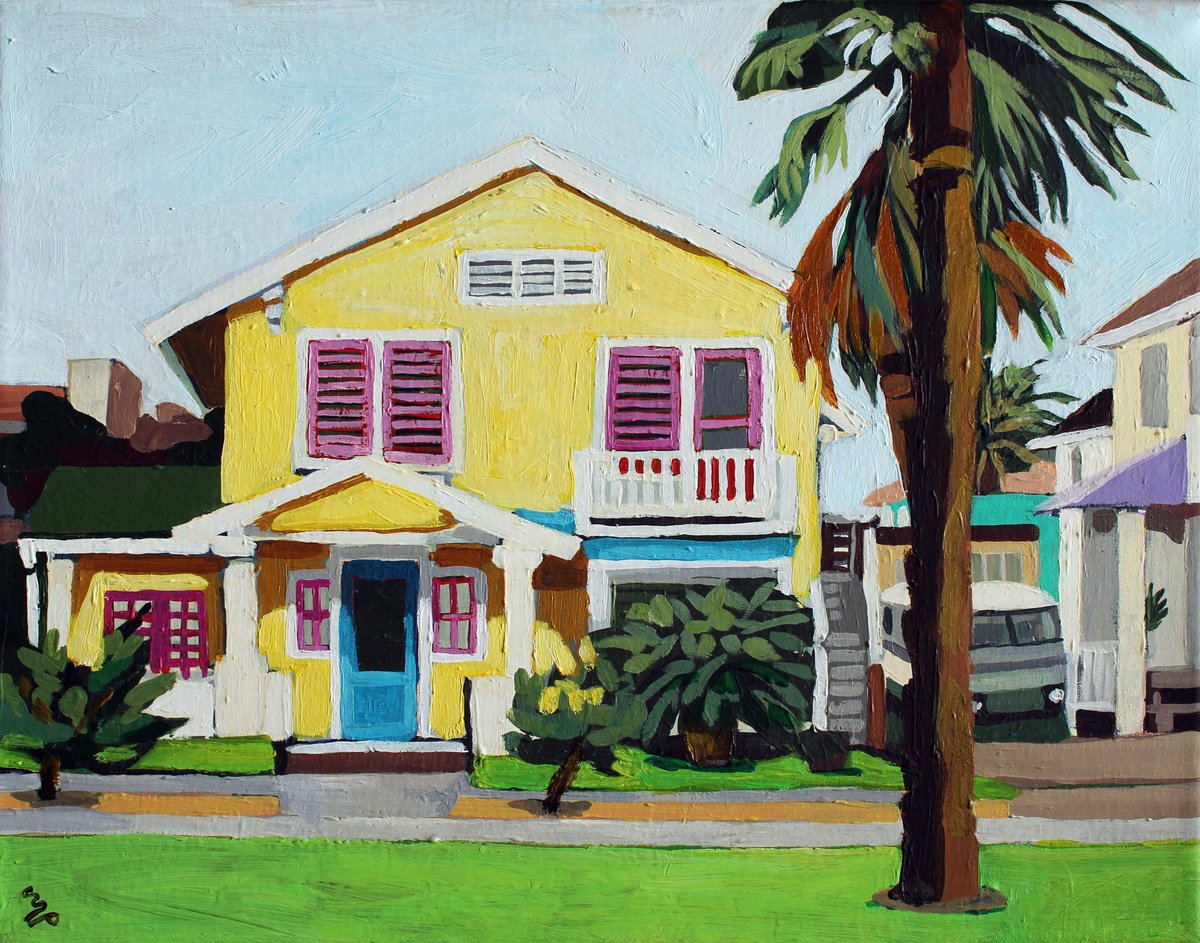 Impressionistic Cityscapes Acrylic Painting By Melinda Patrick, 14 X 11", Next Door To The, Original Artwork