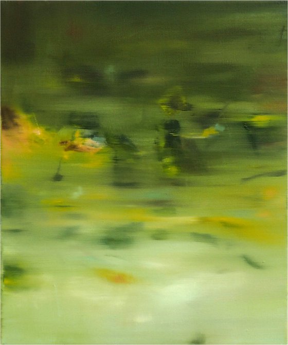 Smarginatura - Abstract green painting