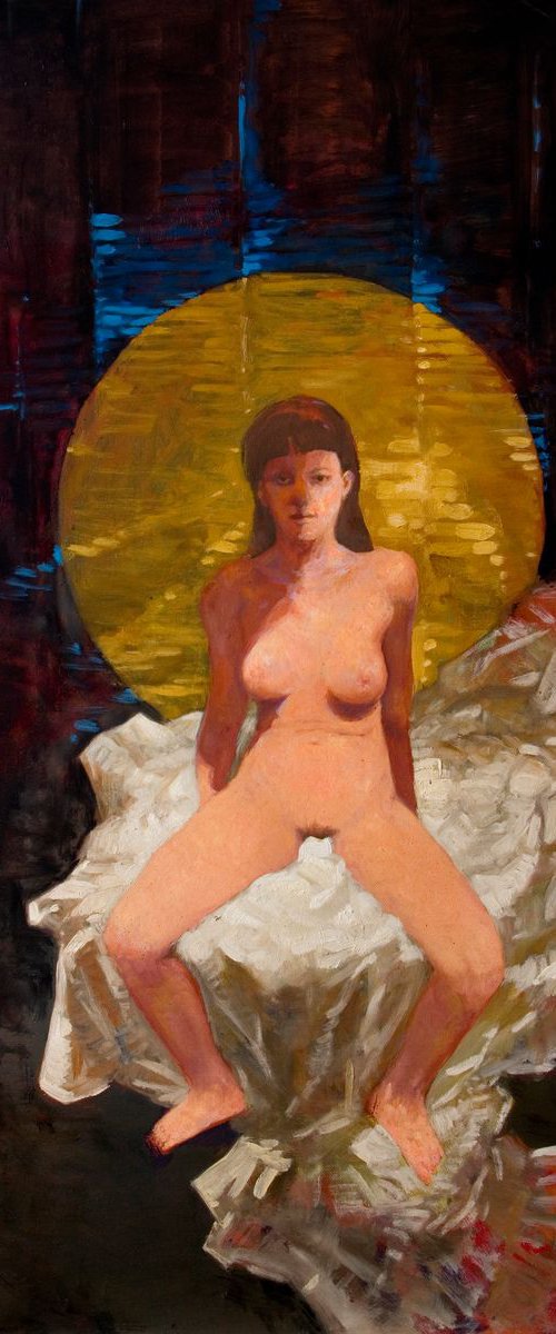 nude woman on drapery by Olivier Payeur