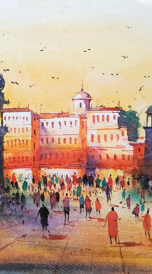 Benaras Ghat by Saheb Mondal