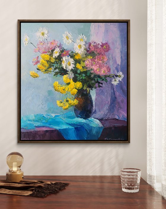 Autumn Flowers In A Vase