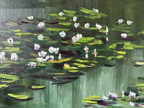 Water Lilies Pond Painting