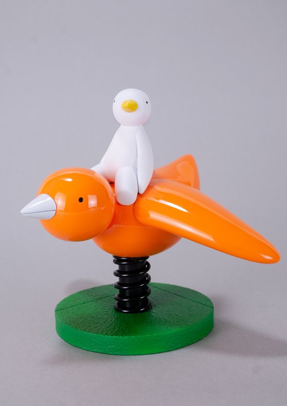 I Believe I Can't Fly - White & Orange