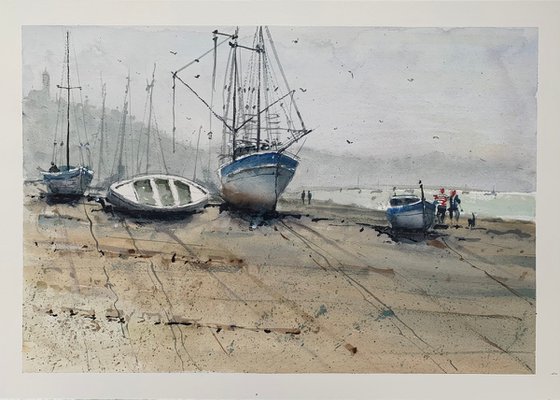 Boats on the foreshore...