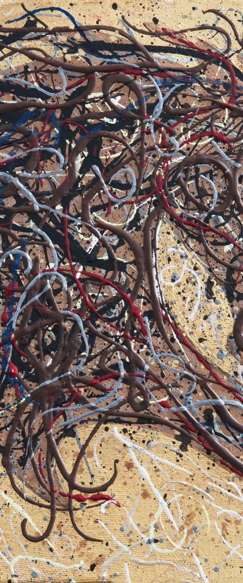 Abstract Horse Pollock Style by Lena Owens at OLena Art