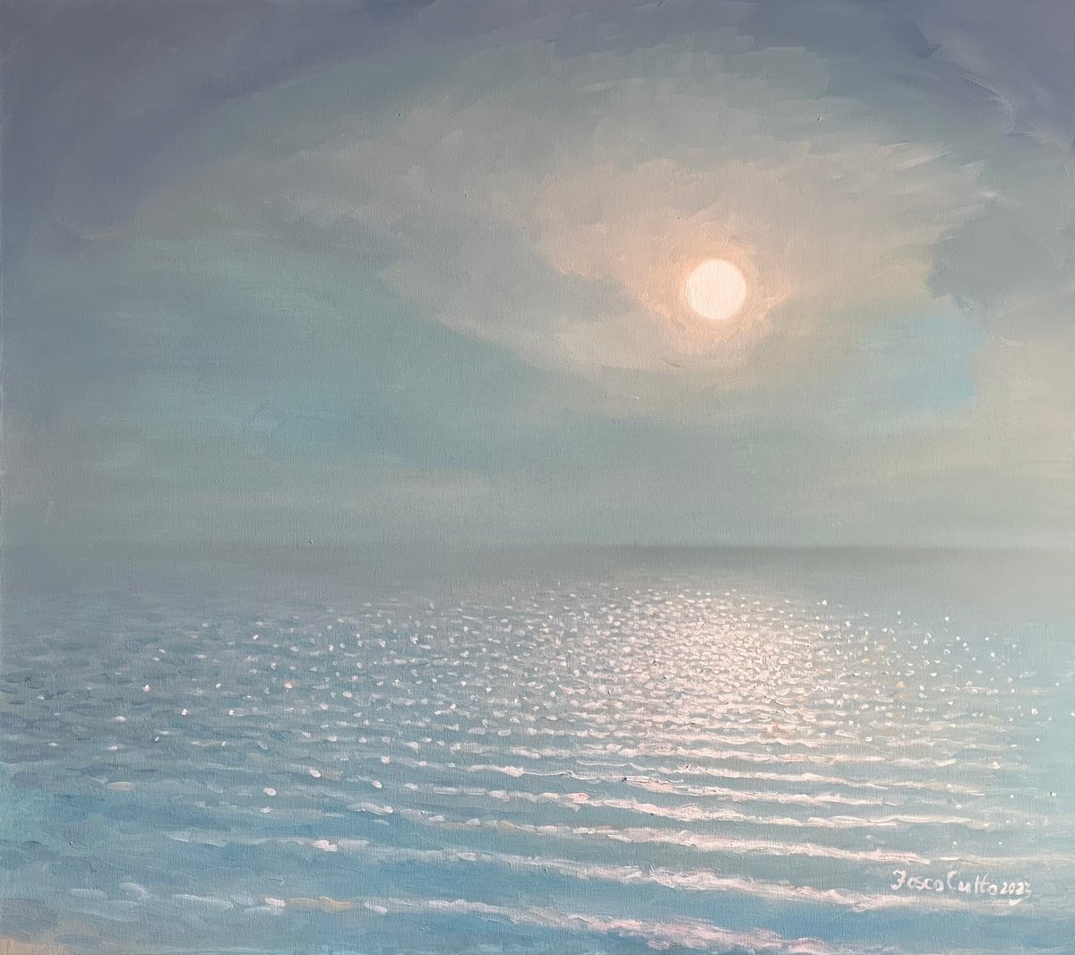 Lunar Sea By Fosco Culto, 35 X 31, Artwork For Sale On Artfinder