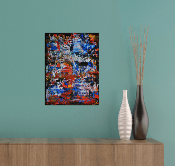 Carnival Of Colors - Original Modern Abstract Art Painting on Canvas Ready To Hang