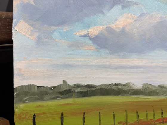 Clouds over the field