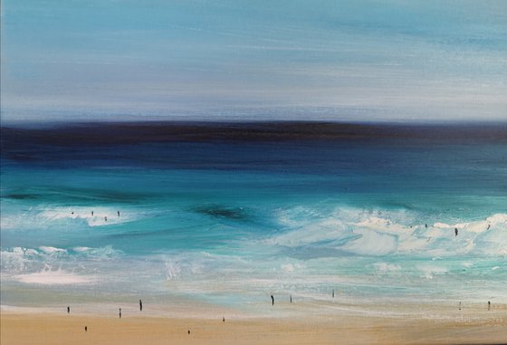 "Gwithian" - Cornish Seascape, Art, Skyscape