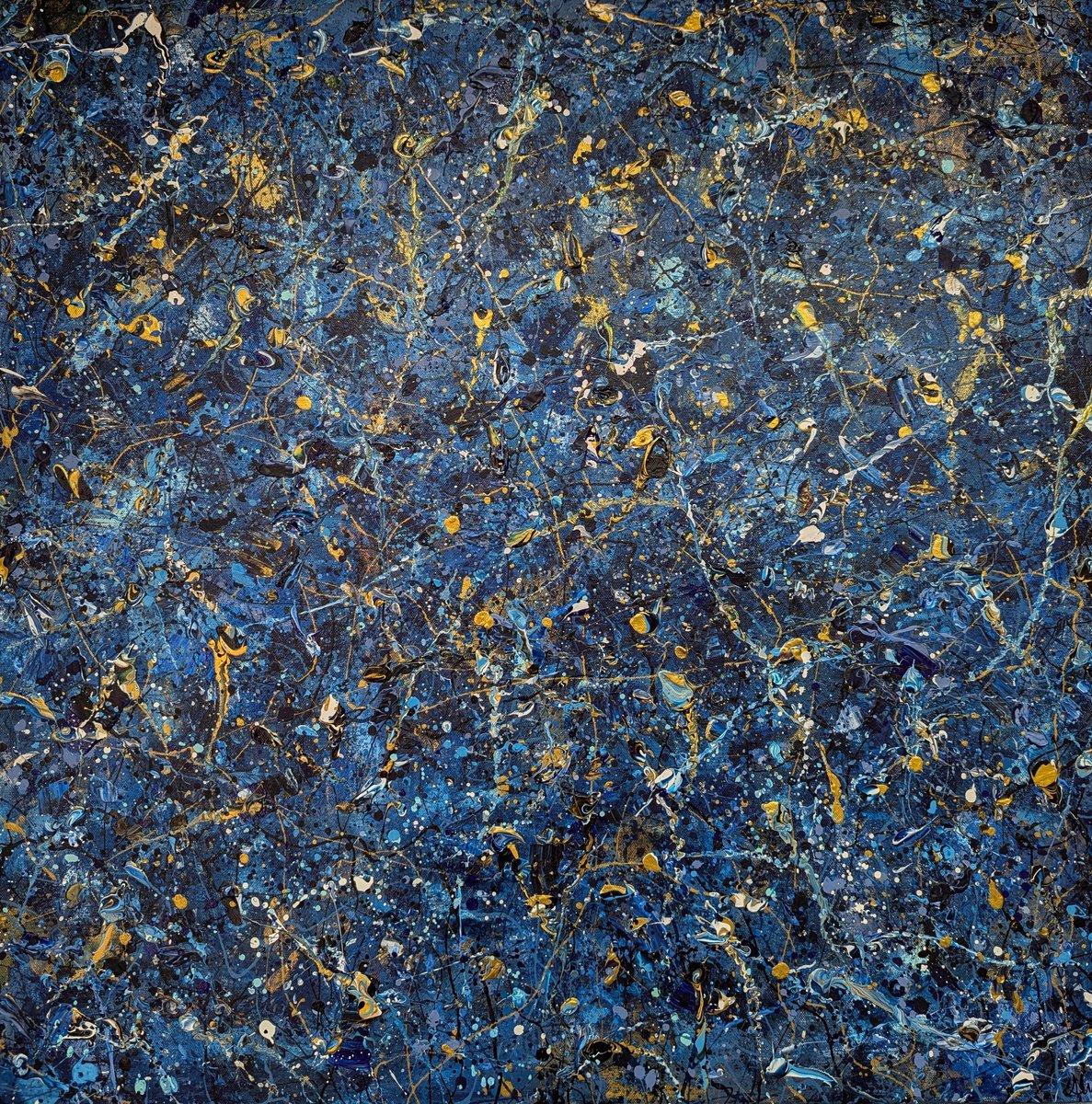 Abstract Acrylic Painting By Lucy Moore, 30 X 30", Not All That Is Fractured..., Original Artwork