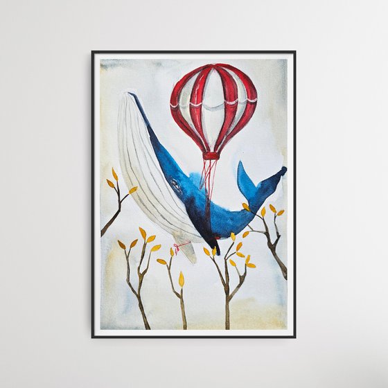 Whale with air balloon (small)