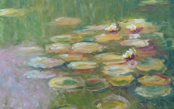 Replica of Monet's water lilies