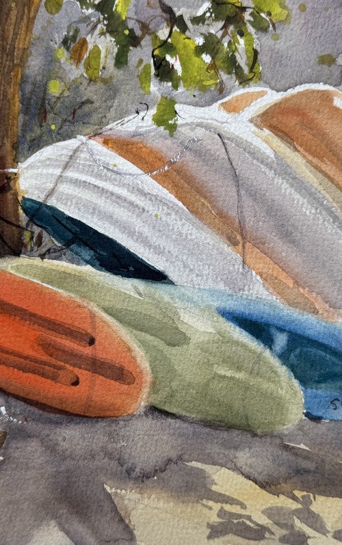 Kayaks and dinghies by Shelly Du