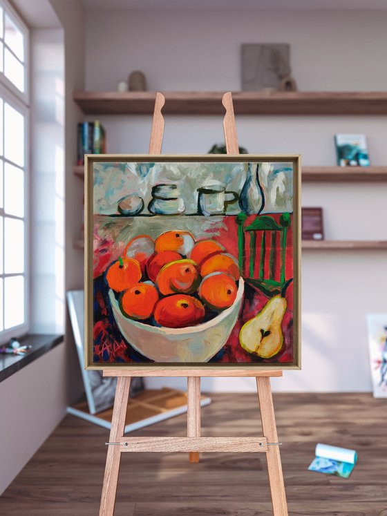 Still life with tangerines