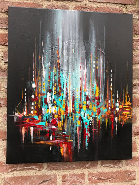 " Black beauty IV"  Abstract Painting - 50x60