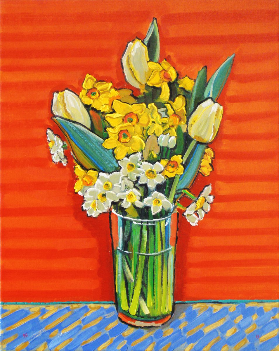 Tulips and Narcissi (2) by Richard Gibson