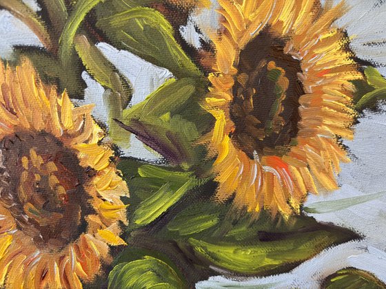 Vibrant Yellow Sunflowers