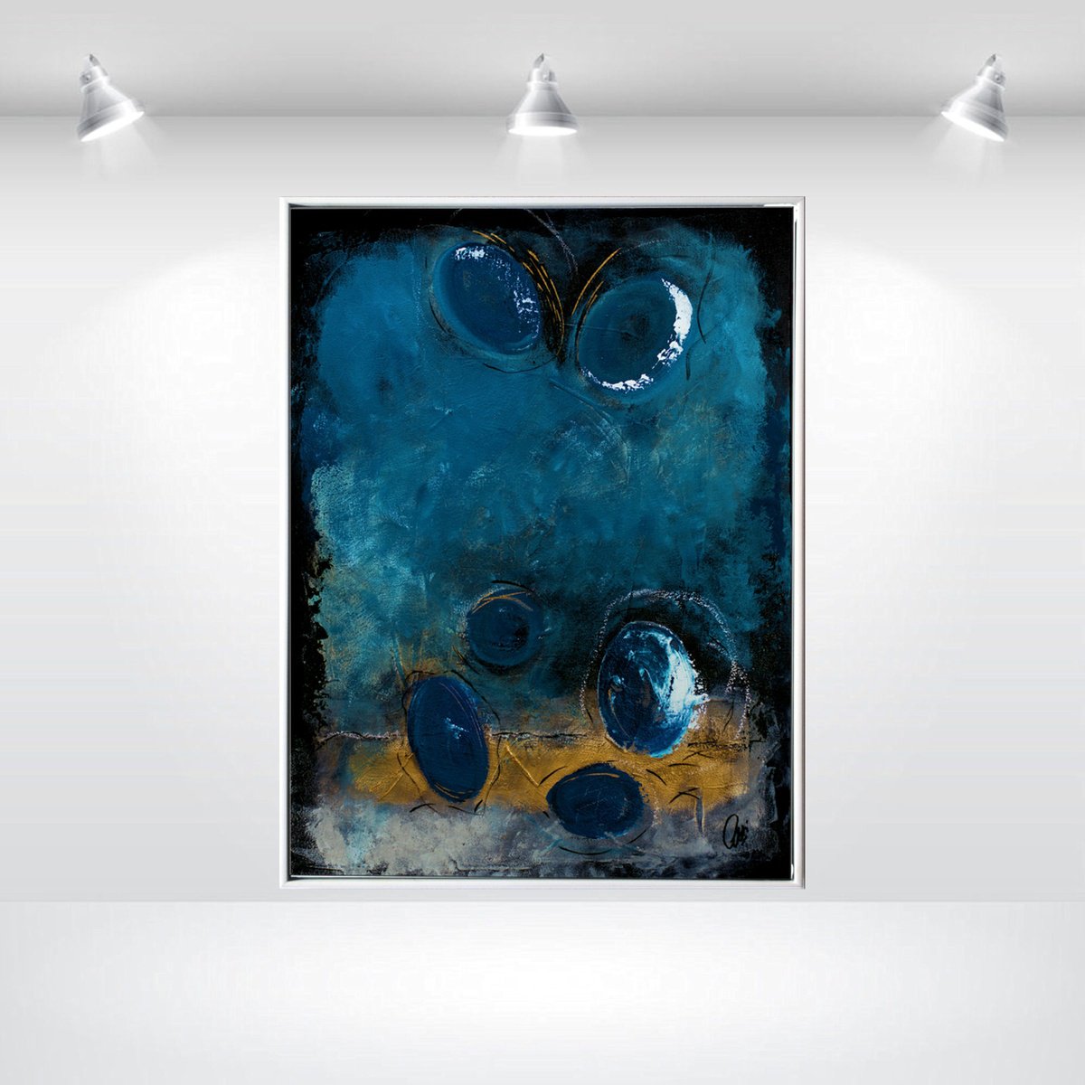  Blue Resonance By Edelgard Schroer, 25 X 33, Artwork For Sale On Artfinder