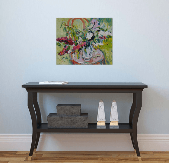 Still life with lilac (plein air 2019/05/14) original painting