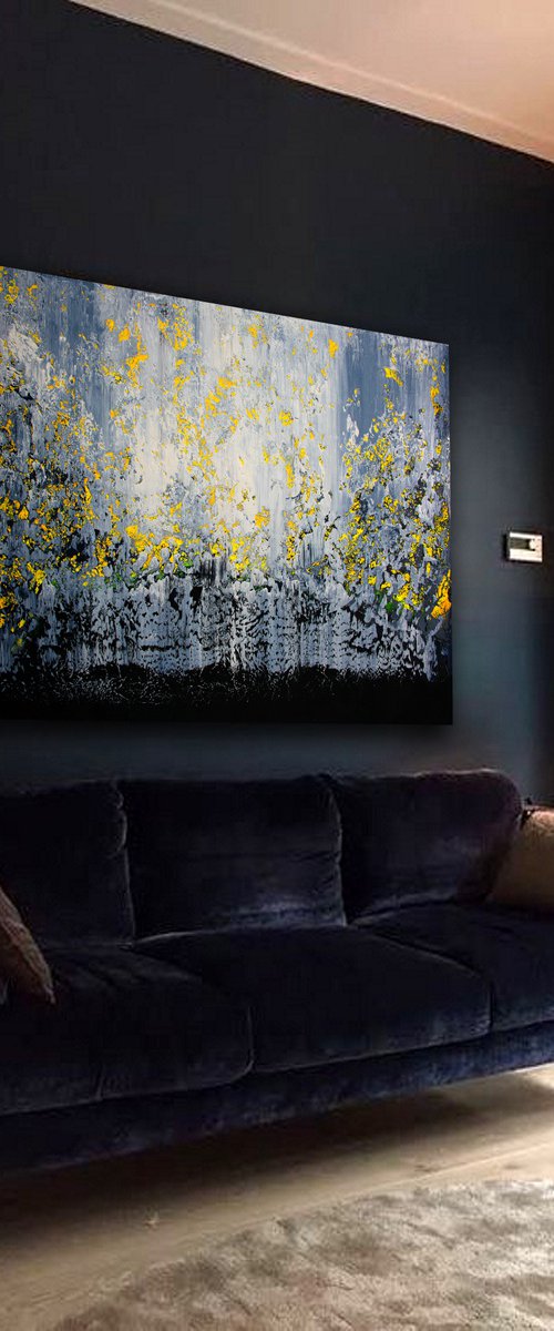 150x100cm. / abstract painting / Abstract 1135 by Alex Senchenko