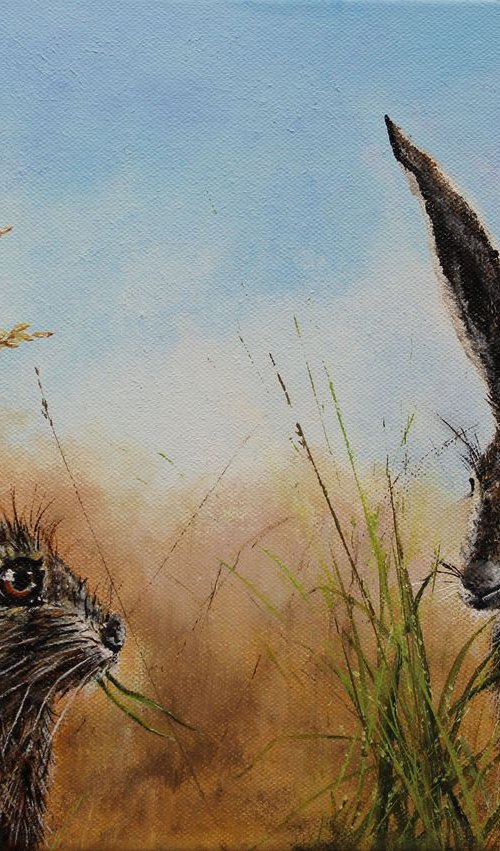 Two Stray Hares by Deborah Jayne Palmer