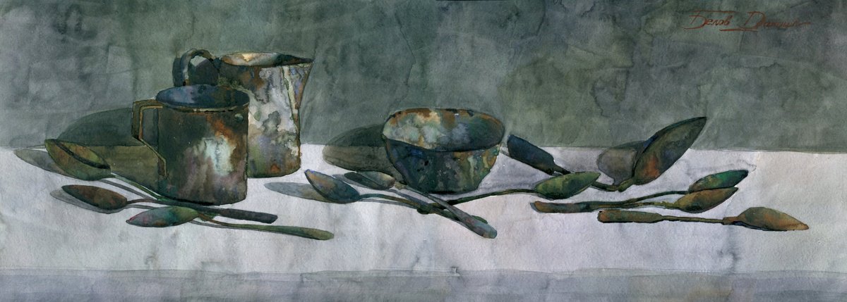 Still life with spoons by Daniil Belov