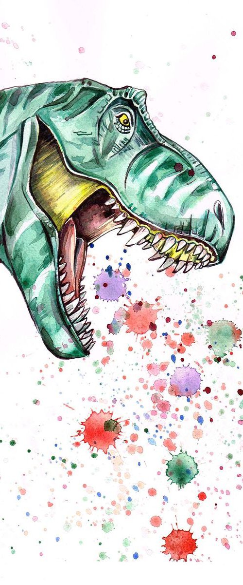 Roaring Dinosaur T-Rex by Diana Aleksanian