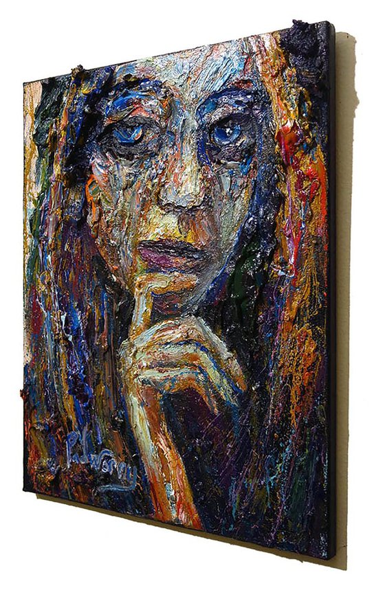 Original Oil Painting Abstract Expressionism Art deco Impressionism Portrait