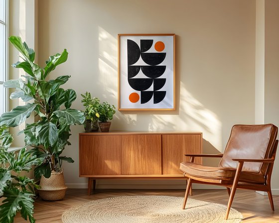 Vintage Circles - Original Block Print