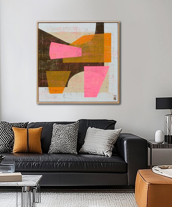 Fractured fallen pink orange brown