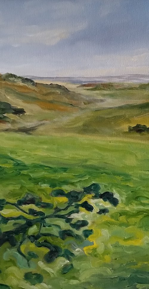 "Morning Shadows" - Landscape - Rolling Hills - North Dakota by Katrina Case