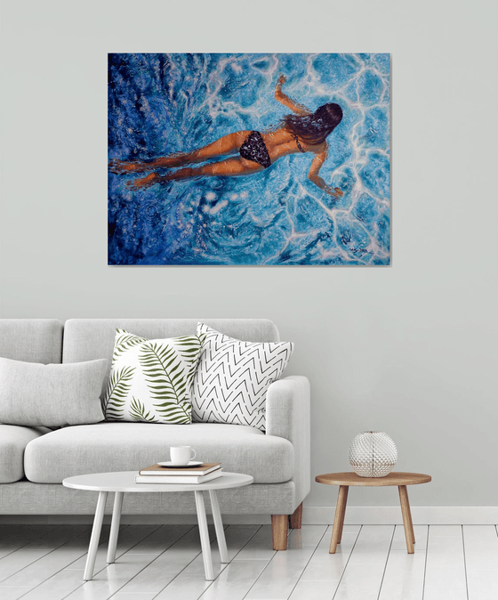 Girl swimming62(48x36 in)