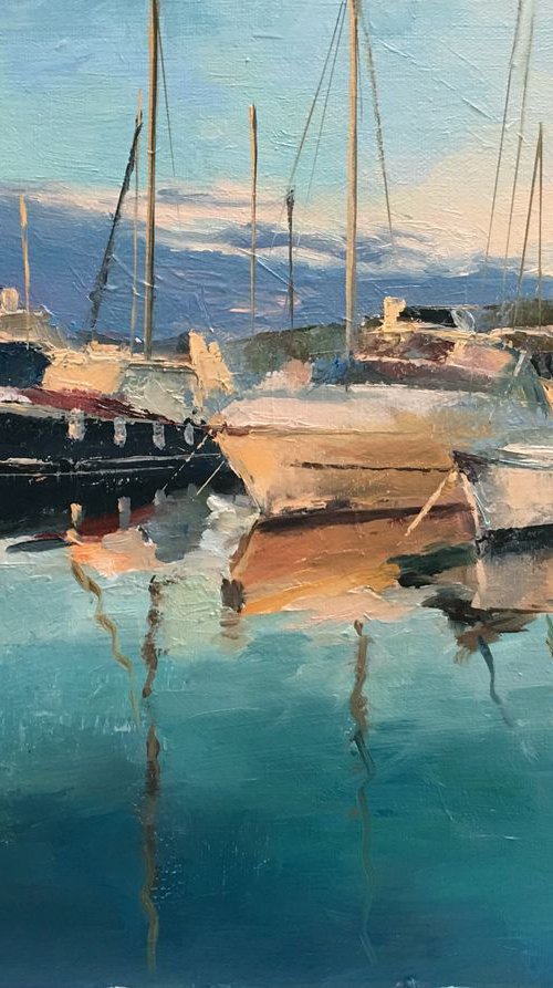 Italy Harbour - Sanremo by Ling Strube
