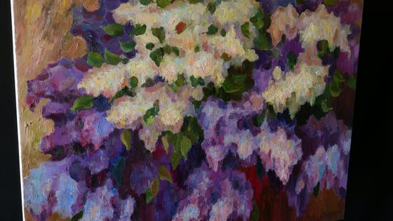 Abstract painting - Lilacs painting #2