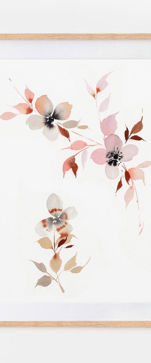 Minimalist Watercolor Florals by Anja Boban