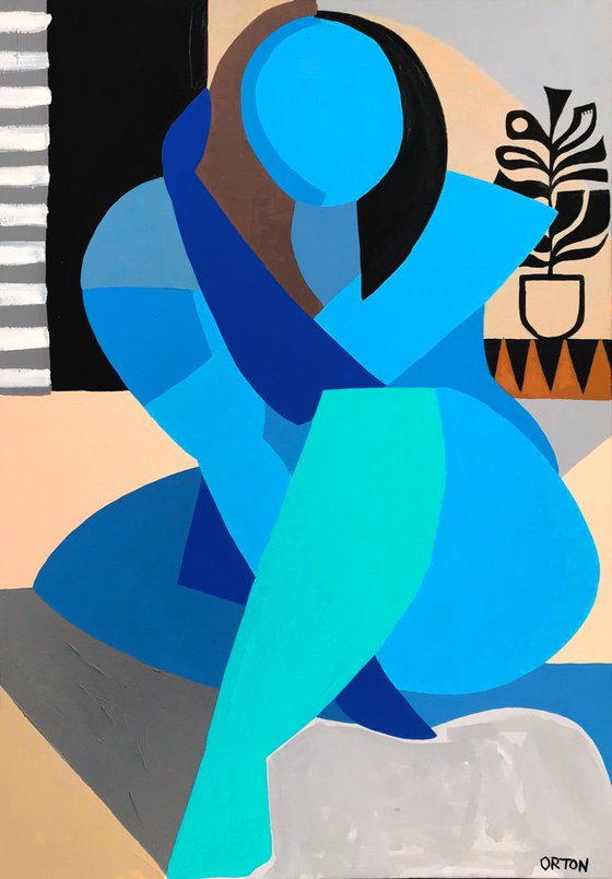 Abstract Cubist Female Nude