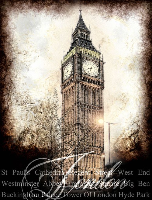 Big Ben/XL large original artwork by Javier Diaz