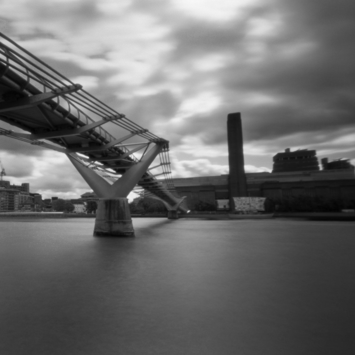 Millennium Bridge and Tate Modern, London by Paula Smith