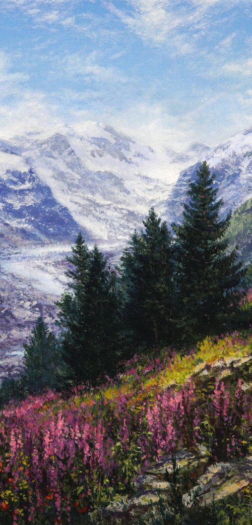 Where the mountains bloom by Viktar Yushkevich YUVART