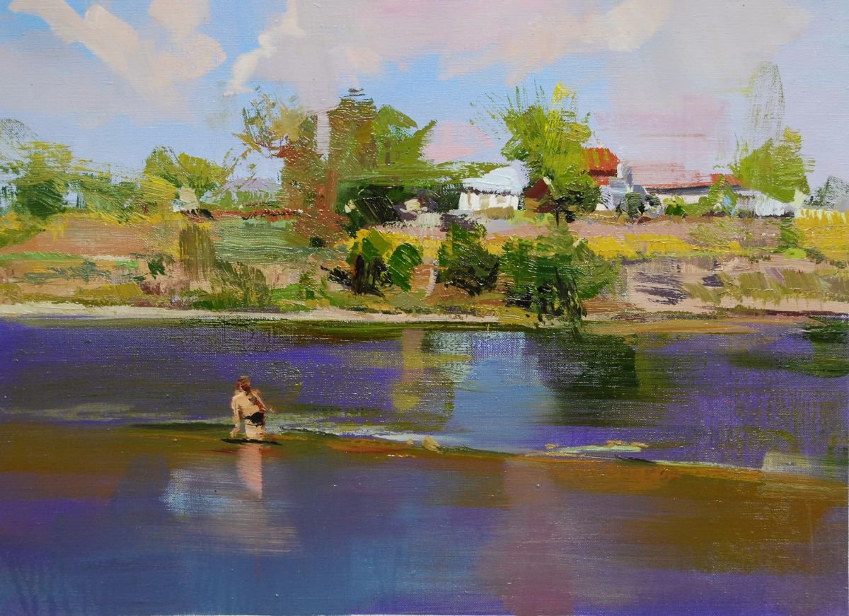 Summer painting - At the river by Yuri Pysar