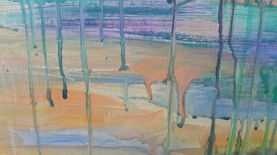 Painting " Tenderness of the morning sun " Venice, lagoon, gondolas, ORIGINAL artwork