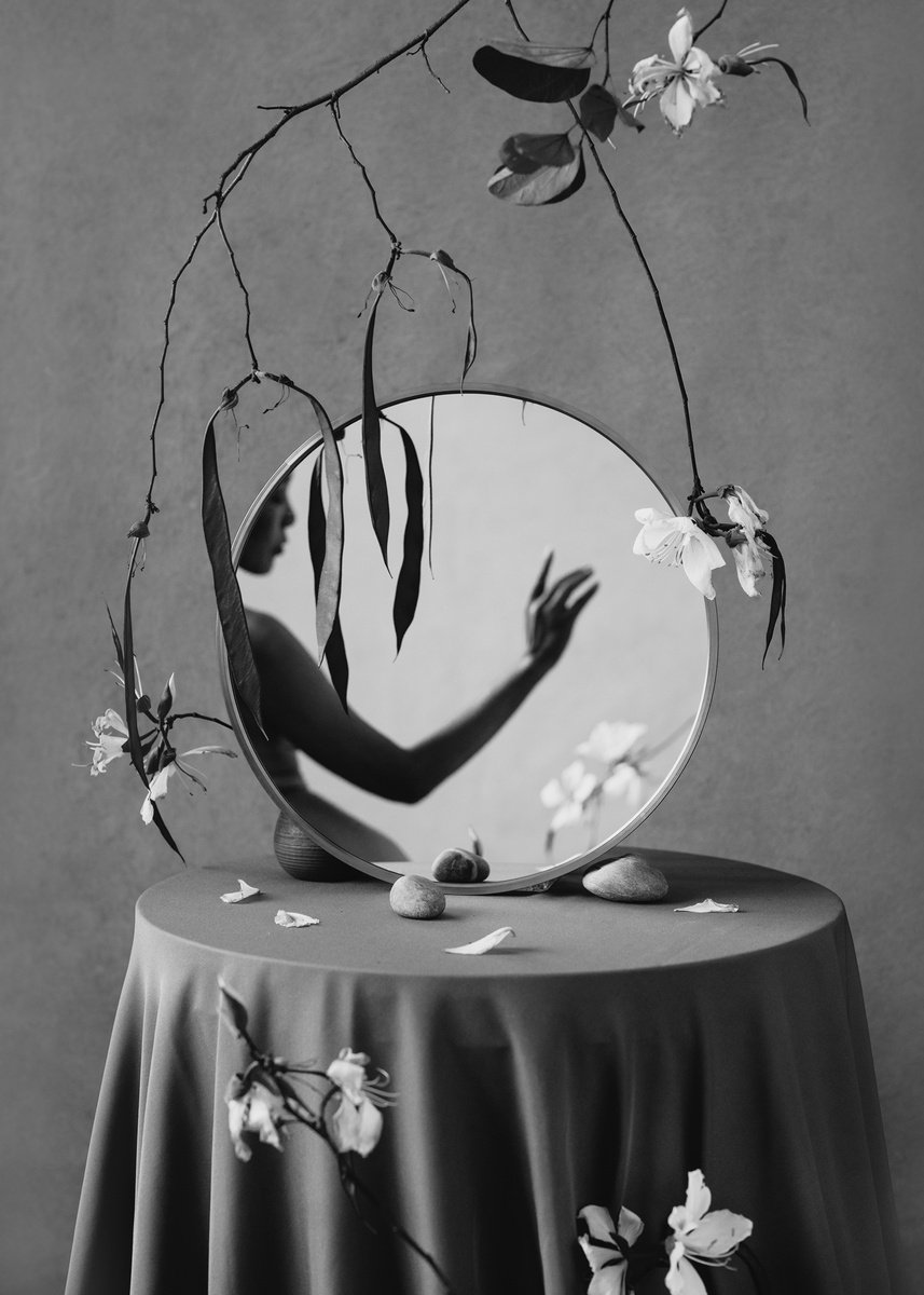 Surrealistic Botanical Photograph By Xidong Luo, 24 X 33", Farewell To Spring #1, Original Artwork