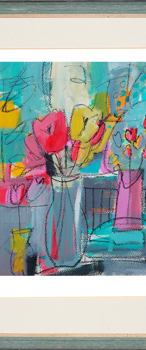 Red and Yellow Tulips by Jan Rippingham