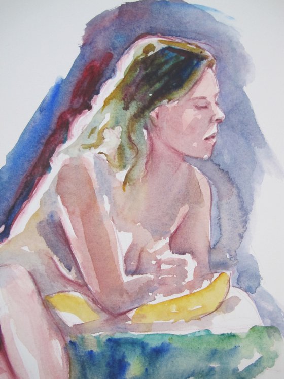 Seated female nude